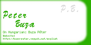 peter buza business card
